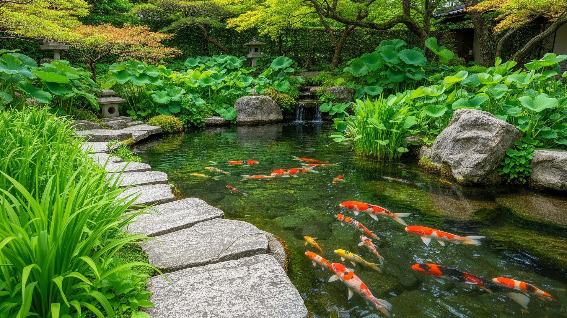 Beautiful pond garden